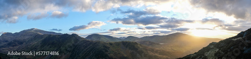 Snowdonia, Wales- Panoramic view of the Ogwen Valley