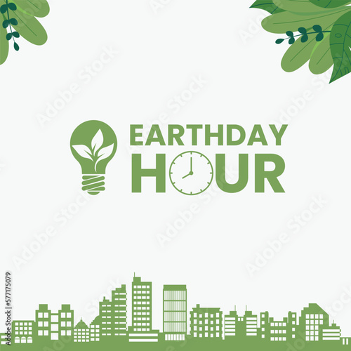 earth hour day social media post