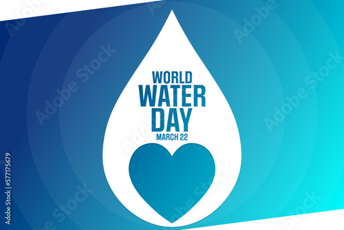 World Water Day. March 22. Vector illustration. Holiday poster.