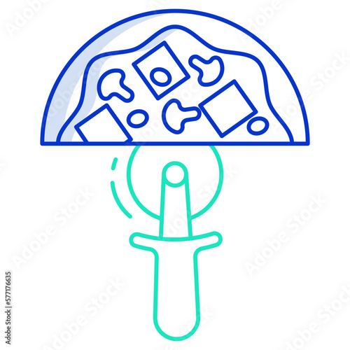 mushroom pizza cutter icon