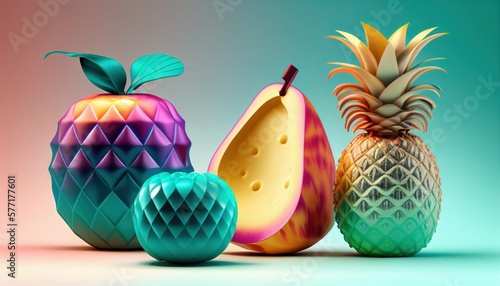 Colorful fruits, food and fruit concept.