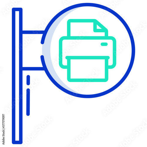 Copy Center sign icon