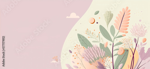 Banner with place holder for naturopath, created with AI generative technology