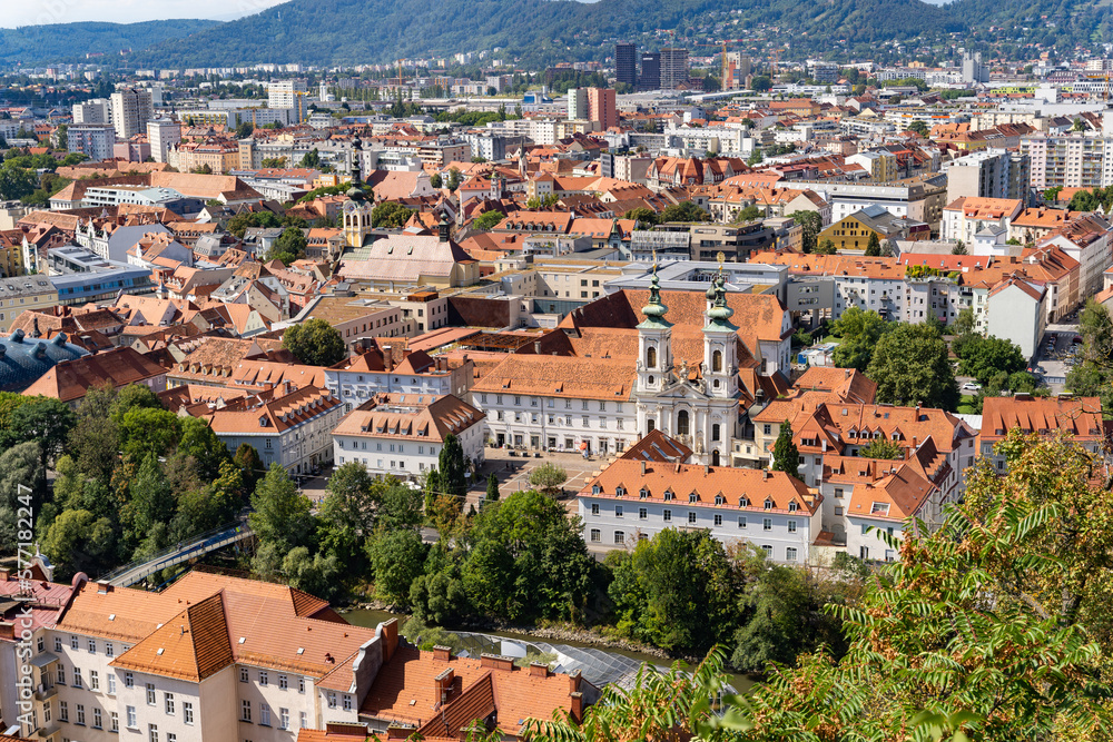 Blick über Graz vom Schloßberg