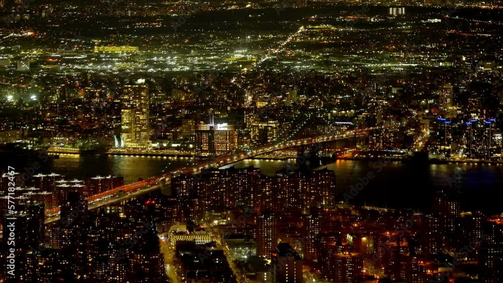 New York City from above - the city lights at night - travel photography New York City from above - the city lights at night - travel photography