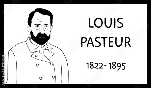 Louis Pateur portrait sketch drawing