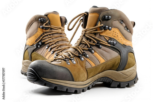 prepared for any adventure with these high-performance hiking boots. With superior grip and breathable materials. AI generative