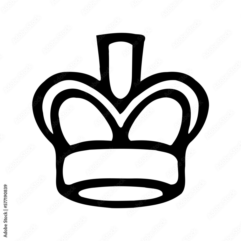 Chess figure Queen icon isolated on white background. Vector illustration. Chess figure Queen icon isolated on white background. Vector illustration.