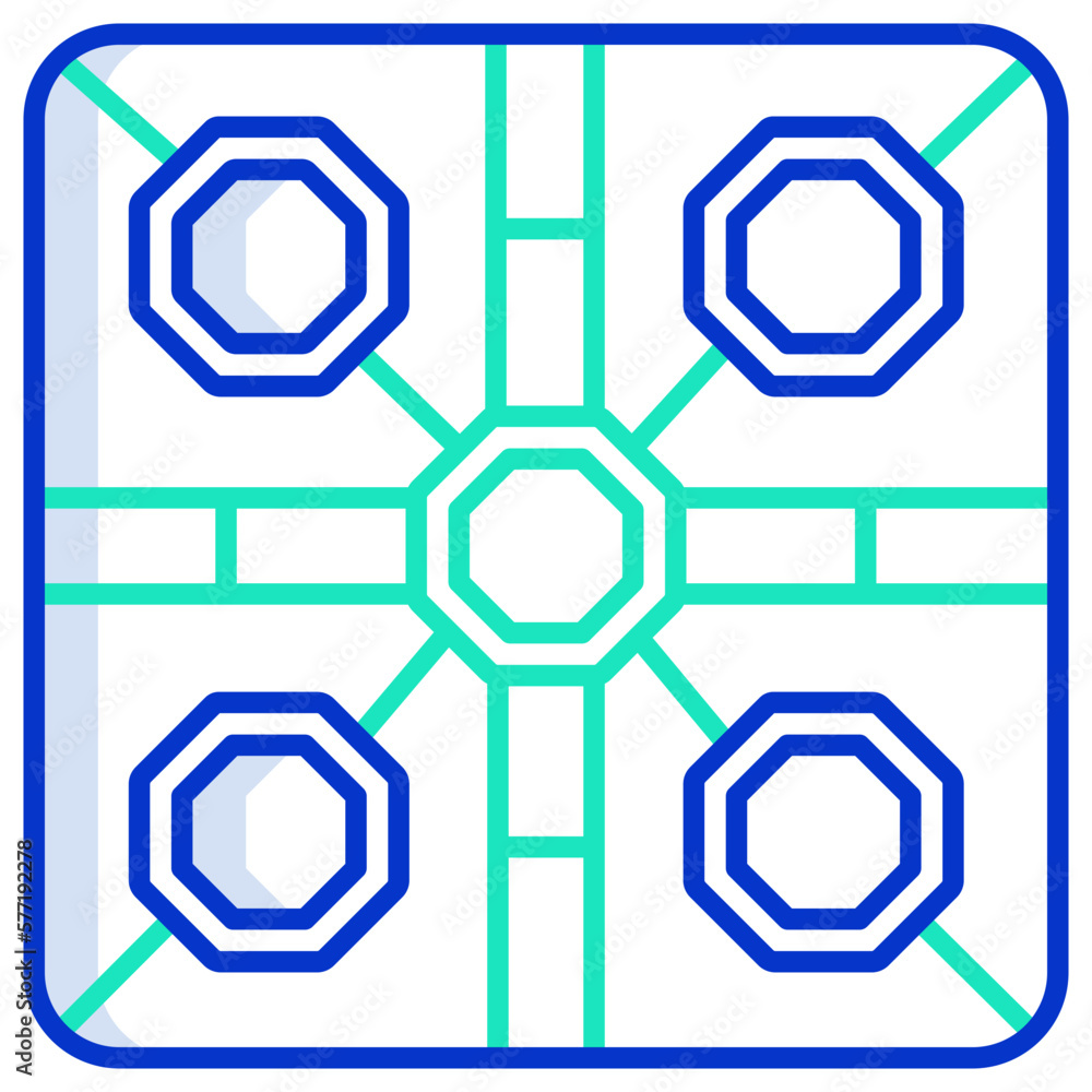 Fototapeta premium Tiles and Mosaic icon