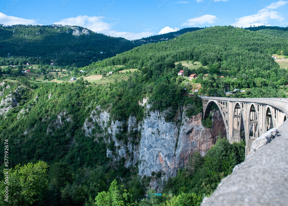 Once the biggest vehicular concrete arch bridge in Europe (Djurdjevica Tara).