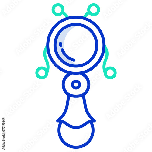 spinning rattle toy icon