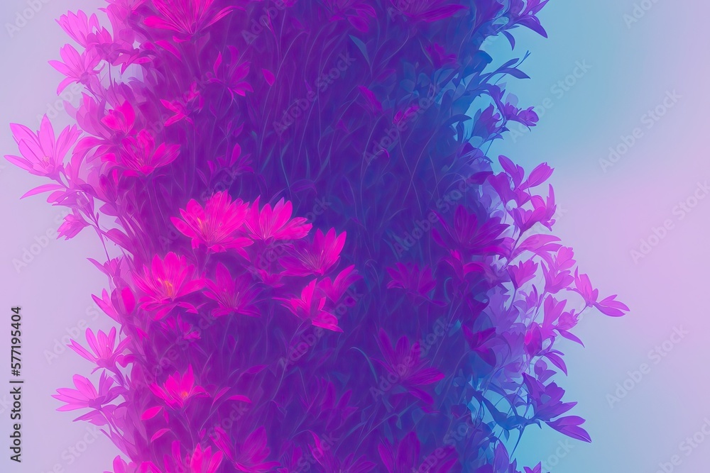 Seamless flowers pattern painting with trendy colors. Print Design, generative ai, perfect for interior, furniture and fashion. Seamless flowers pattern painting with trendy colors. Print Design, generative ai, perfect for interior, furniture and fashion.