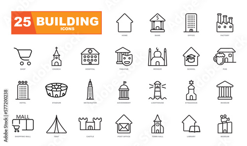 Building icons collection.