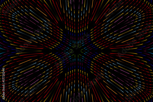 colourful caleidoscope symmetrical gradient modern line art pattern of indonesian culture traditional tenun batik ethnic dayak ornament for wallpaper ads background 
