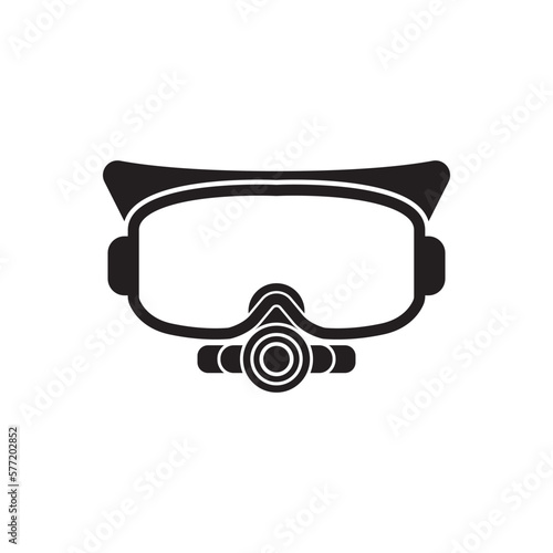 Diving goggles icon symbol,illustration design template.