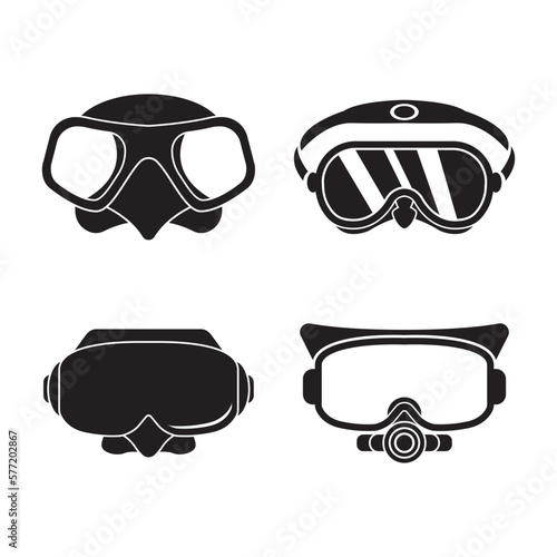 Diving goggles icon symbol,illustration design template.