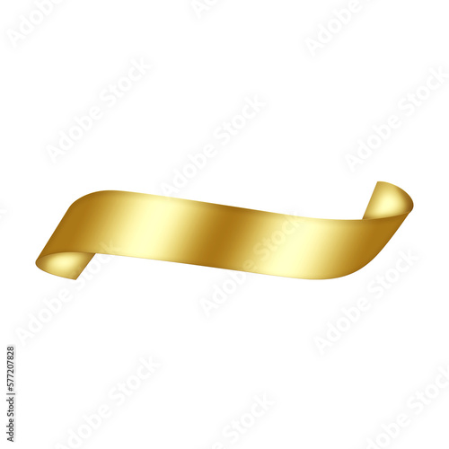 Shiny Reflective Gold Banner Transparent Clipart