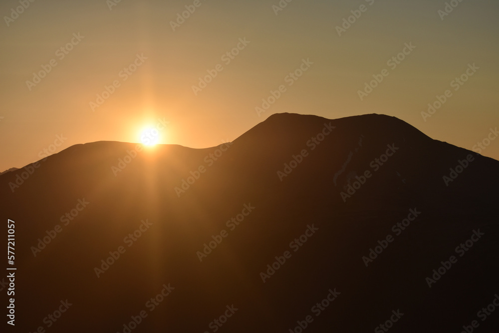 sunset in the colorado rocky mountains