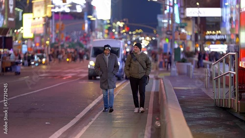 Walking through the streets at Times Square in New York - travel photography