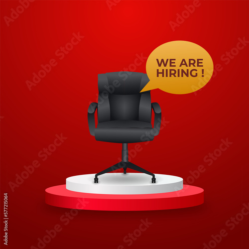 We're hiring post vector illustration
