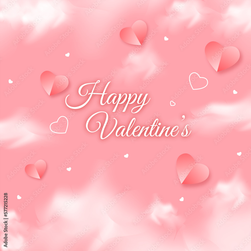Happy Valentine's day poster vector illustration