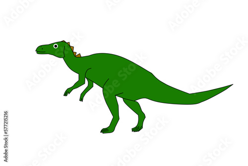 Cute Edmontosaurus With White Background. Vector illustration