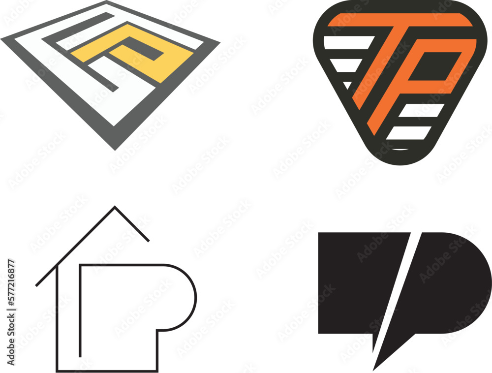 TP logo design concept vector graphic illustration two letter logo company TP logo design concept vector graphic illustration two letter logo company