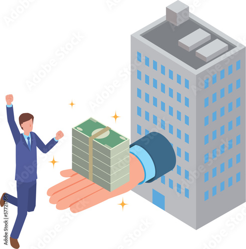 社員への還元のイメージイラスト