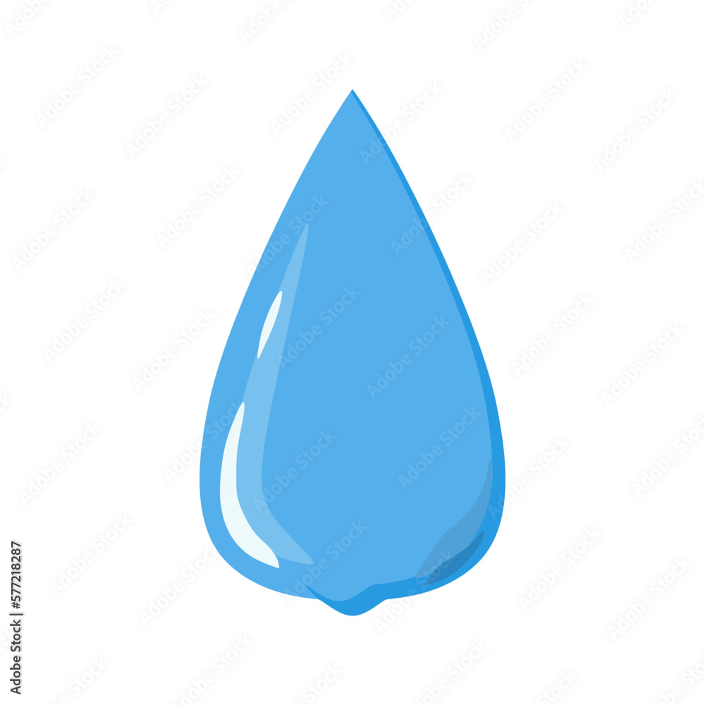 Realistic blue shiny water drop or rain drop isolated. Vector illustration in trendy flat 3d style. Editable graphic resources for many purposes. Realistic blue shiny water drop or rain drop isolated. Vector illustration in trendy flat 3d style. Editable graphic resources for many purposes.