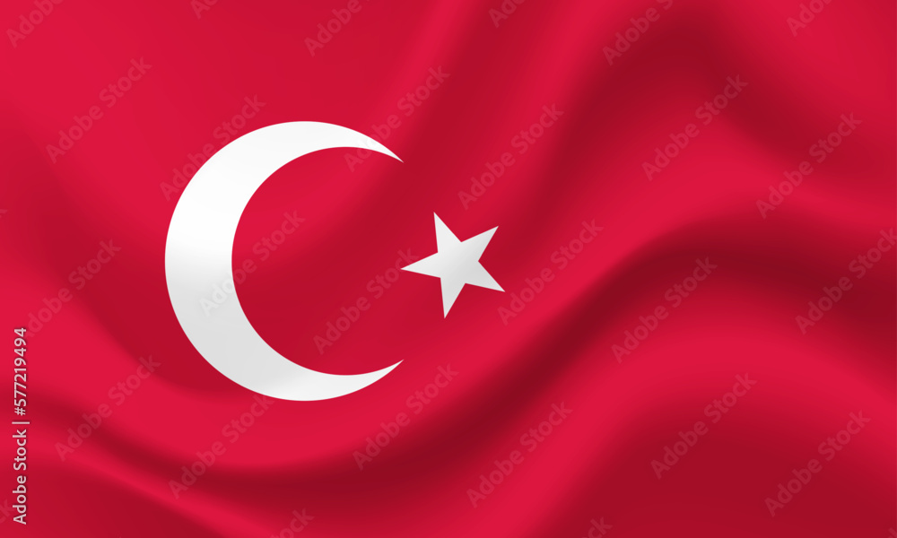 Turkey flag. Turkish flag. Turkish flag illustration. Turkey vector background. Symbol, icon.