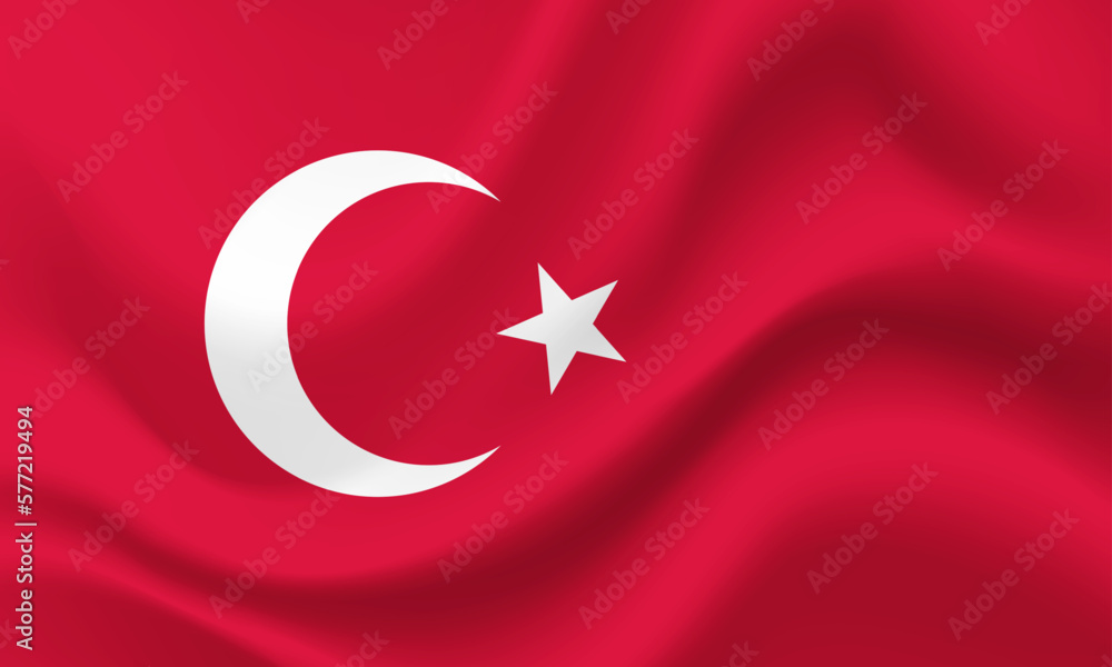 Obraz premium Turkey flag. Turkish flag. Turkish flag illustration. Turkey vector background. Symbol, icon.