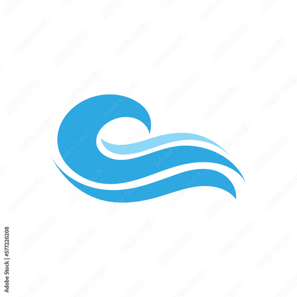 Water wave beach wave logo icon vector illustration design logo Water wave beach wave logo icon vector illustration design logo