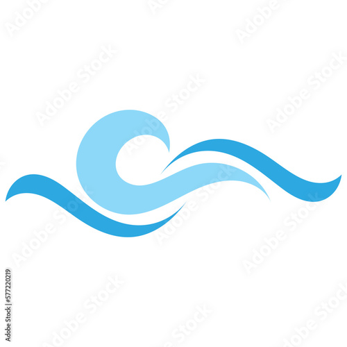 Water wave beach wave logo icon vector illustration design logo