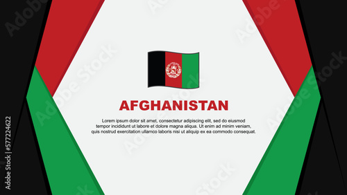 Afghanistan Flag Abstract Background Design Template. Afghanistan Independence Day Banner Cartoon Vector Illustration. Afghanistan Background