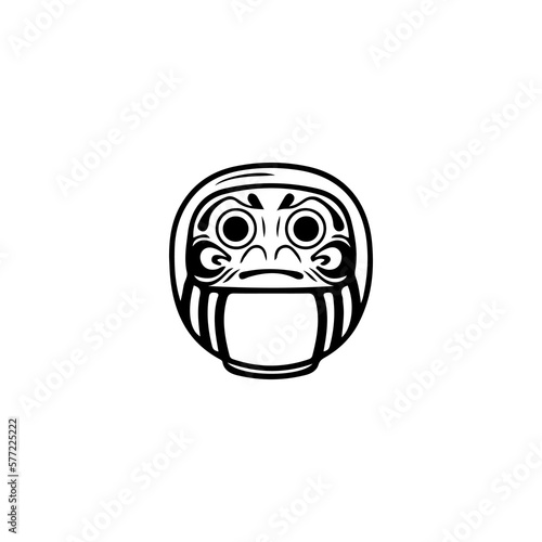 daruma illustration vector with concept