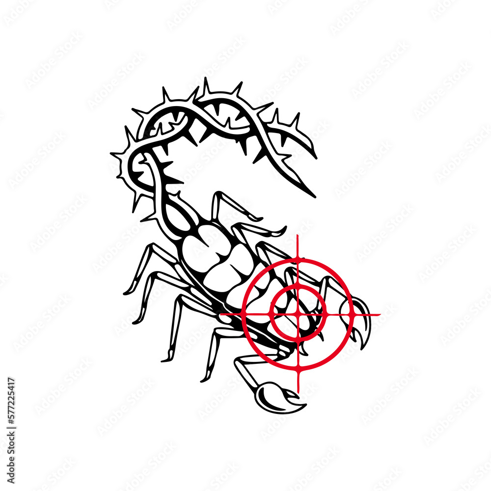 vector illustration of a scorpion with thorns vector illustration of a scorpion with thorns