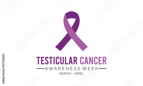 Vector illustration on the theme of TESTICULAR CANCER awareness Week of April.Poster , banner design template Vector illustration.