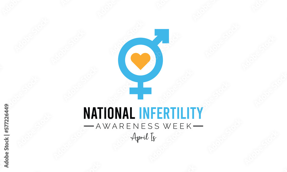 Vector illustration on the theme of NATIONAL INFERTILITY awareness Week of April.Poster , banner design template Vector illustration.