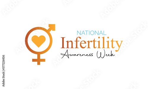 Vector illustration on the theme of NATIONAL INFERTILITY awareness Week of April.Poster , banner design template Vector illustration.