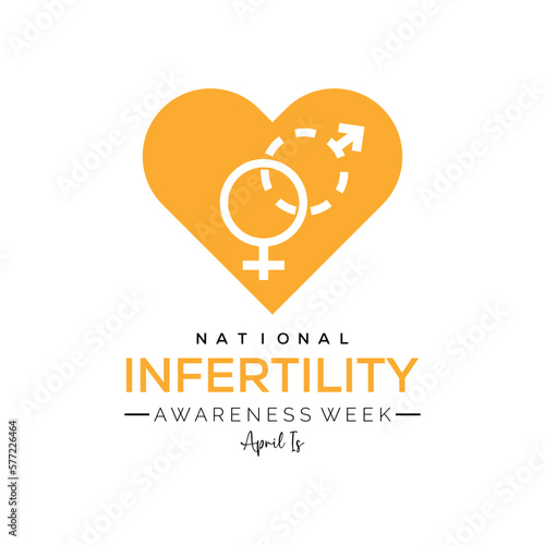 Vector illustration on the theme of NATIONAL INFERTILITY awareness Week of April.Poster , banner design template Vector illustration.