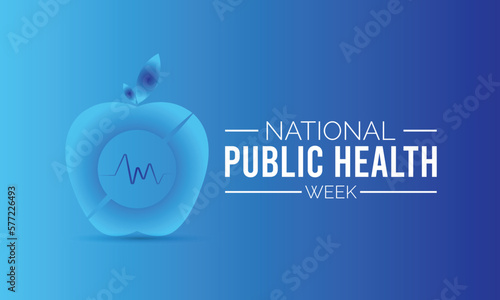 Vector illustration on the theme of NATIONAL PUBLIC HEALTH awareness Week of April.Poster , banner design template Vector illustration.