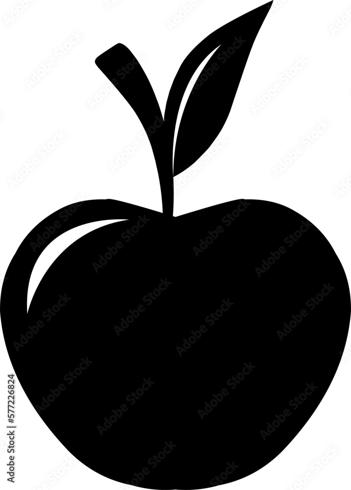 Apple Silhouette Vector Illustration Apple Silhouette Vector Illustration