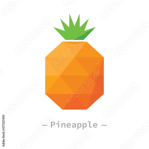 Single abstract geometrical flat design illustration. Simple creative healthy fruit interface elements for app icon logo ui ux web banner isolated on white background, no gradients