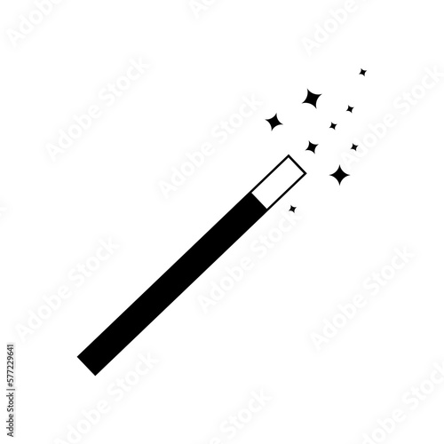 magic wand with stars icon illustration on white background..eps