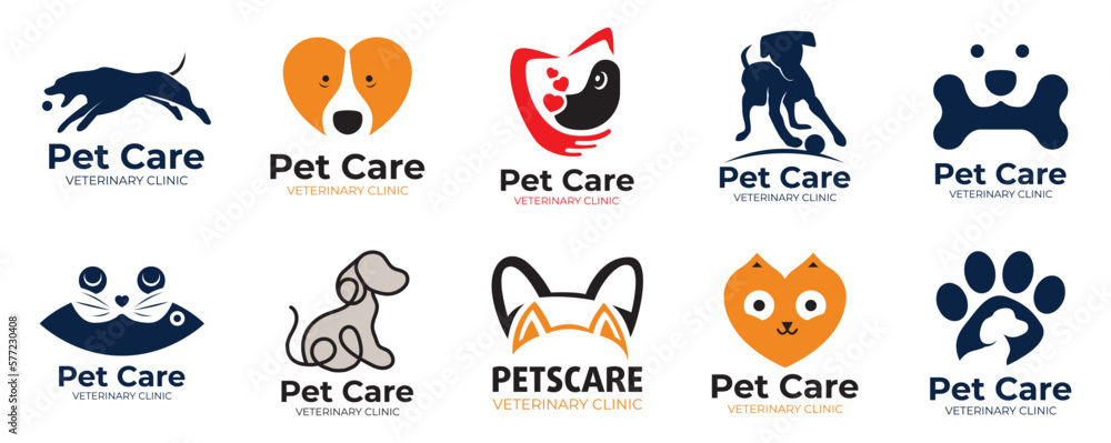 Vector logo of a pet store, veterinary clinic