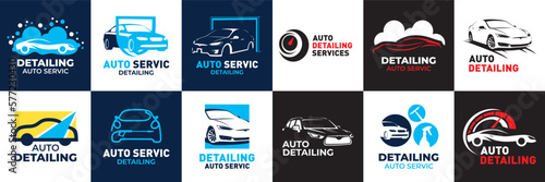 Vector logo for detailing car and tuning