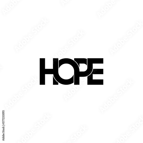 hope typography letter monogram logo design