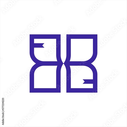 ABSTRACT LETTER BB BOOK MODERN MINIMALIST LOGO DESIGN