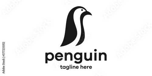 penguin logo design vector illustration