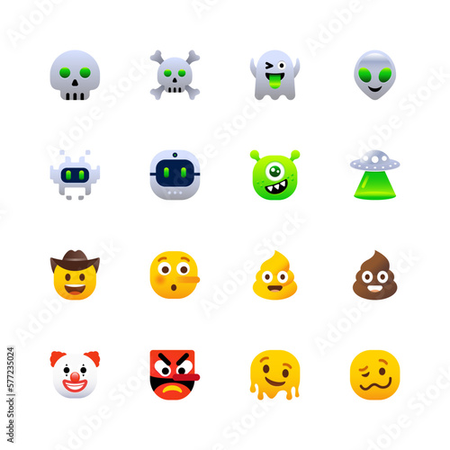 Rounded Emoji Icons Set3
